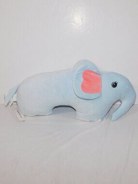 Miniso Life Blue Flat Elephant Soft Stuffed Plush Cuddle Toy Toy 21" x 10" w Tag